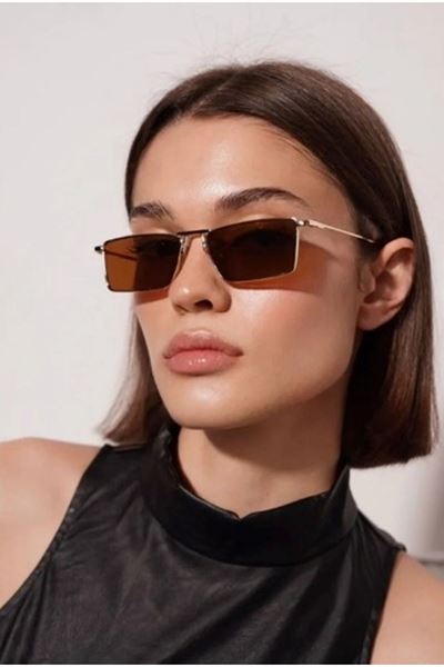 İnce Klasik Metal Çerçeve Güneş Gözlüğü