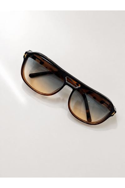 Oval Yuvarlak Çerçeve Degrade Cam Güneş Gözlüğü