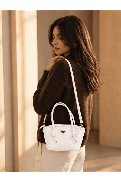 Mini Şık Omuz Çantası – Günlük Kullanım- BEYAZ