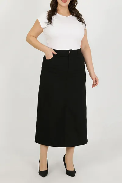 Plus Size Modest Skirt – Navy Blue