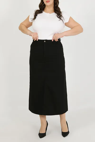 Plus Size Modest Skirt – Navy Blue