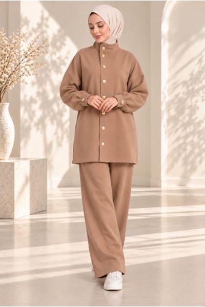 HAKİM YAKA SCUBA TAKIM Camel