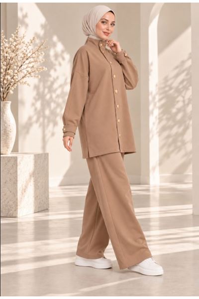 HAKİM YAKA SCUBA TAKIM Camel