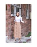 Buttoned viscose skirt