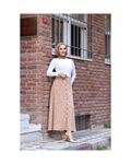 Buttoned viscose skirt