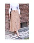 Buttoned viscose skirt