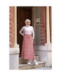 Buttoned viscose skirt