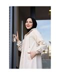 hooded jacket, ecru coat
