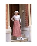 Buttoned viscose skirt
