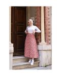 Buttoned viscose skirt