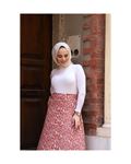 Buttoned viscose skirt