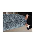 Blue viscose skirt with buttons