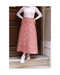 Buttoned viscose skirt