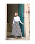 Buttoned viscose skirt