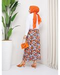 Viscose Combed Cotton Skirt Orange