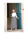 Buttoned viscose skirt