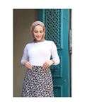 Buttoned viscose skirt