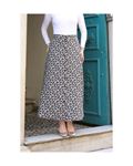 Buttoned viscose skirt