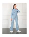Butterfly Embroidered Jacket-blue