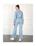 Butterfly Embroidered Jacket-blue