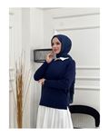 Knit Sweater – Navy Blue