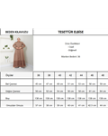 Laced Natural Fabric Buttoned Dress in Mink