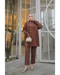 MAJOR COLLAR SCUBA SUIT Brown