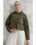 SHORT POCKET CACHET COAT Khaki