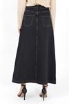 HIGH WAIST A-CUT DENIM SKIRT Anthracite