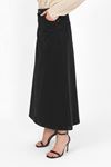 Black High Waist Denim Skirt