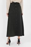  HIGH WAIST A-CUT DENIM SKIRT KHAKI