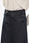 HIGH WAIST A-CUT DENIM SKIRT Anthracite