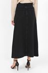 Black High Waist Denim Skirt