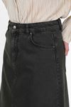  HIGH WAIST A-CUT DENIM SKIRT KHAKI