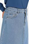 Light Blue High Waist Denim Skirt