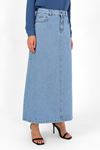 Light Blue High Waist Denim Skirt