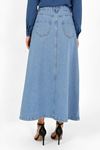 Light Blue High Waist Denim Skirt