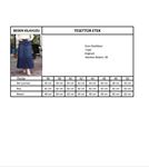 Denim Skirt with Snap Waist Zipper and Pocket Detail Blue