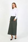 Natural Fabric Star Rivet Denim Skirt Light Blue