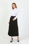 Black High Waist Denim Skirt