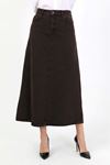 Black High Waist Denim Skirt