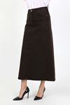 Black High Waist Denim Skirt