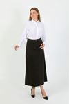 Black High Waist Denim Skirt