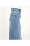 Natural Fabric Star Rivet Denim Skirt Light Blue