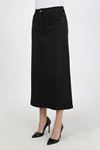 Natural Fabric Star Rivet Denim Skirt Black