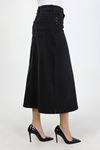 Natural Fabric Star Rivet Denim Skirt Black