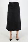 Natural Fabric Star Rivet Denim Skirt Black