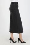 Buttoned, Gusseted Pocket and Anthracite Hijab Skirt