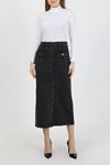 Buttoned, Gusseted Pocket and Anthracite Hijab Skirt