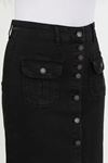 Buttoned, Gusseted, Pocketed Hijab Skirt, Black